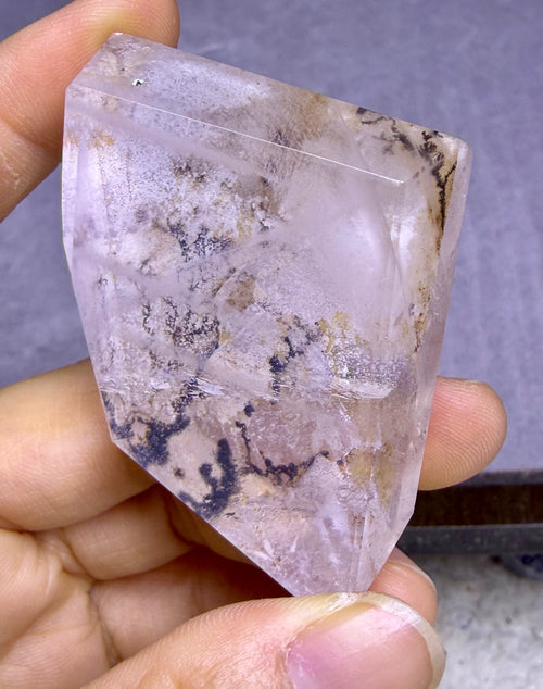 Clear quartz freeform with tree inside