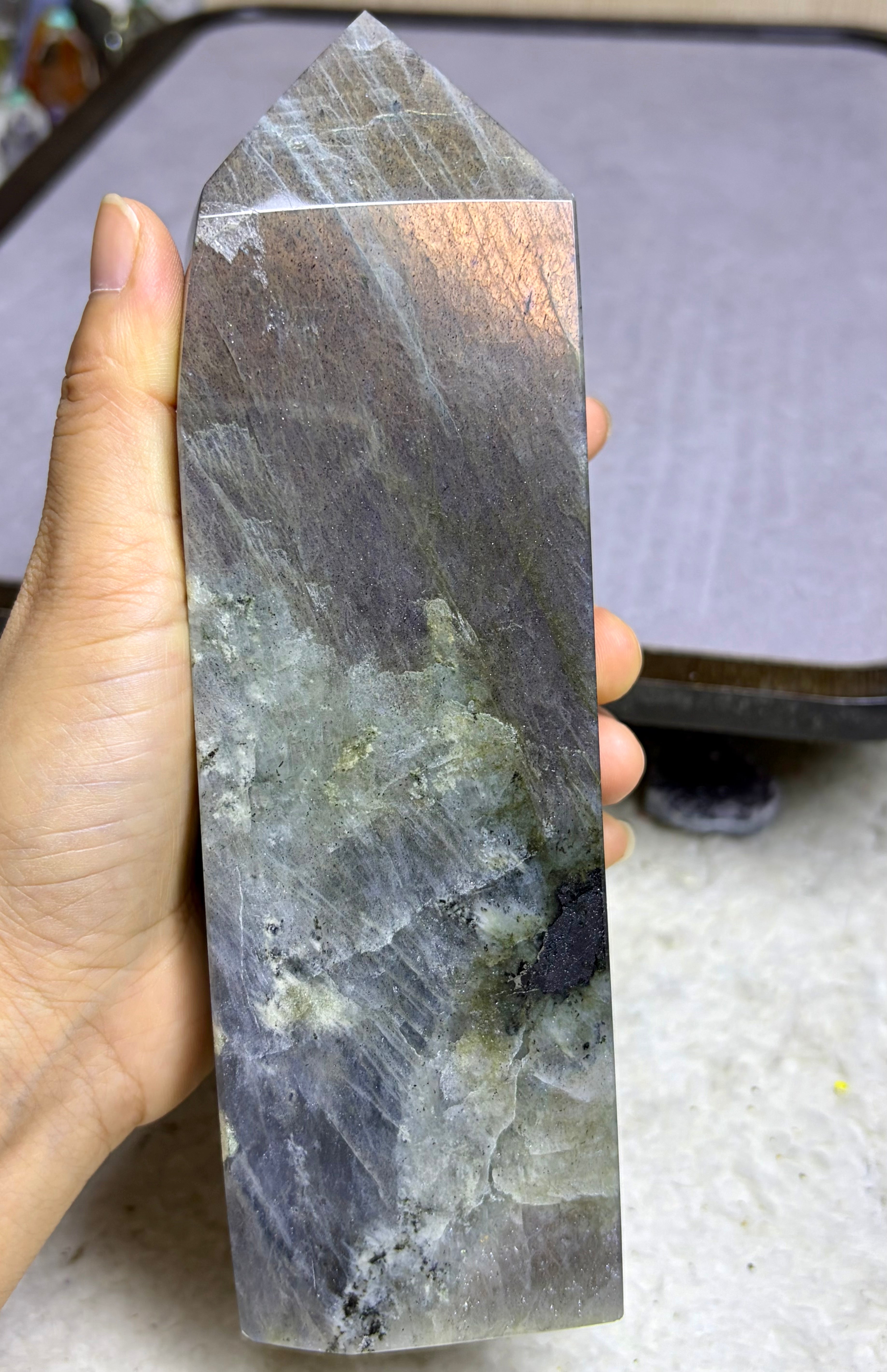 Labradorite tower