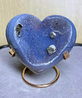 Agate druzy heart