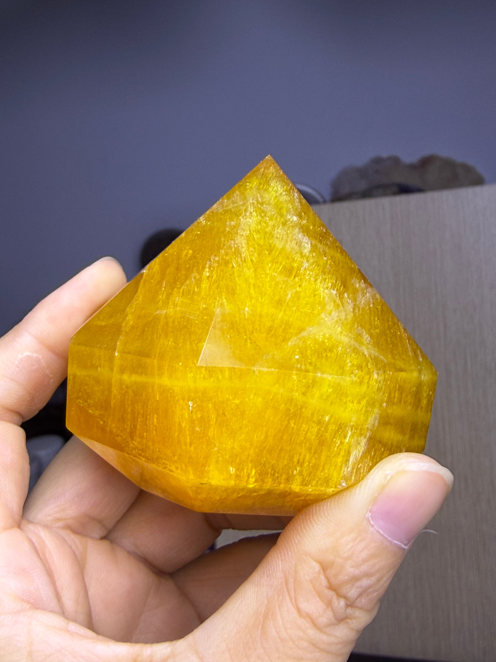 Yellow fluorite diamond