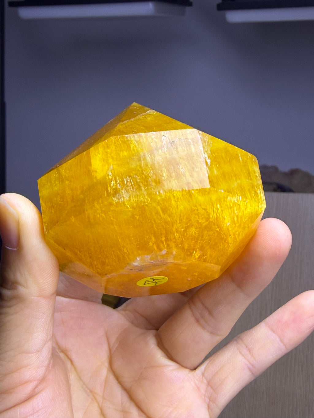 Yellow fluorite diamond